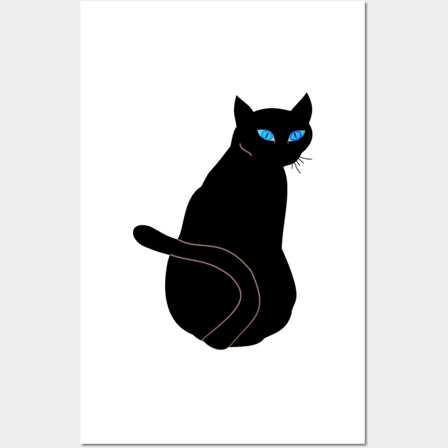 Cat With Blue Eyes Wall Art by oemsanex